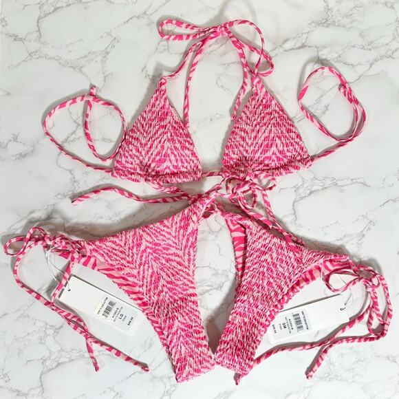 3 Piece Set Summer Haus Andy Triangle Top S & Tie Side Bottom S & L $230 - Picture 14 of 14